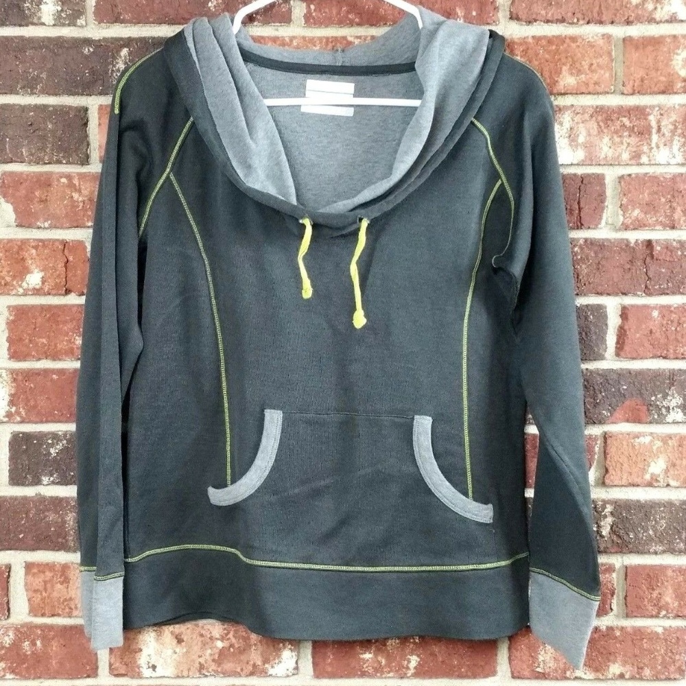 COLUMBIA Size L Gray Hooded Omni-Wick Sweatshirt